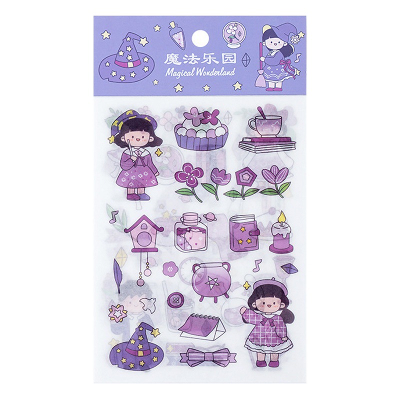 24 diario de dibujos animados y papel pegatinas 4 piezas en DIY álbum diario regalo pegatinas estudiante papelería taza de agua pegatinas