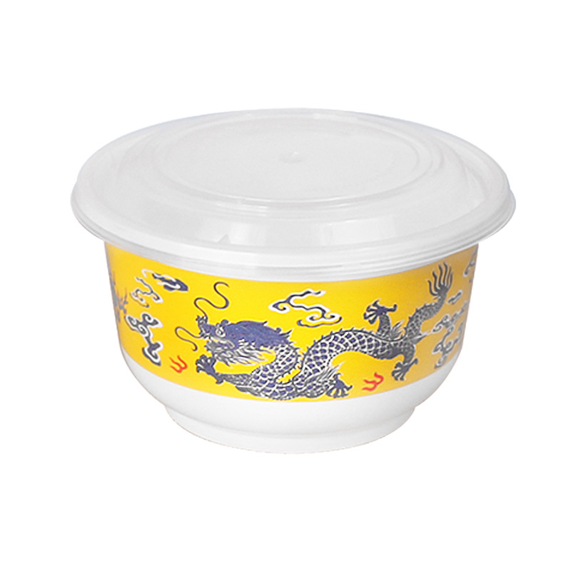 Tazón desechable Caja de comida para llevar Tazón de sopa grueso redondo Caja de comida rápida Caja de almuerzo Caja de picnic Caja de embalaje Caja de bento