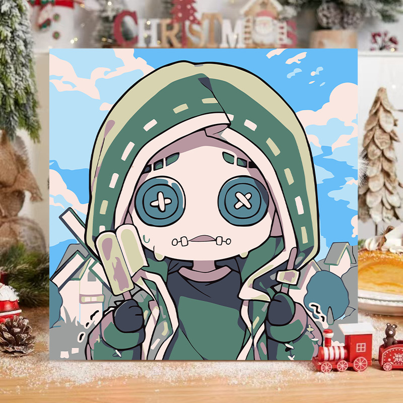 第五人格diyデジタル油絵手作り絵画塗り油絵キャラクター落書き学生掛け絵置物卸売り|undefined