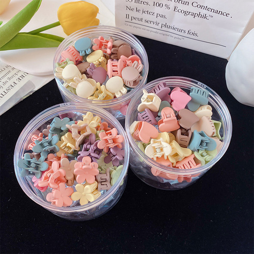 Mini princess head small grab clip broken hair side bangs clip small forehead hair clip female hair accessories flower clip headdress