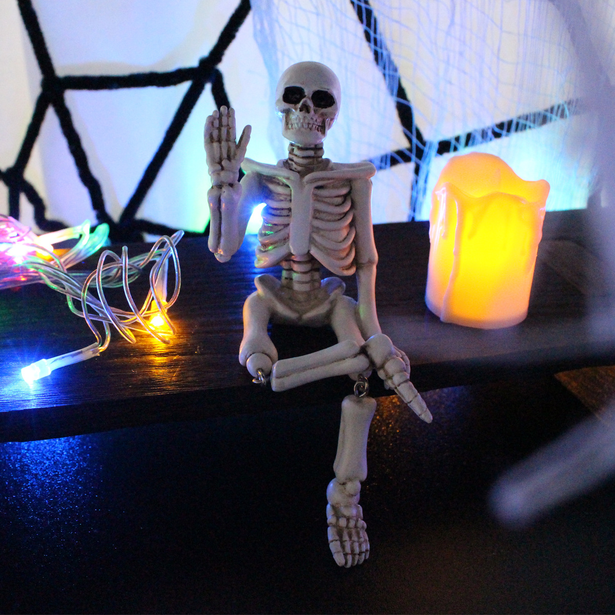 Halloween Decorations Waving Skull Ornaments Resin Crafts Ghost Festival Horror Atmosphere Landscape Props 
