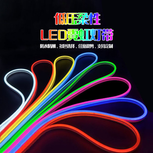 Silicone Led Neon Light Strip 12V Flexible Outdoor Waterproof Advertising Patch Sign Shape Luminous Soft Light Strip
