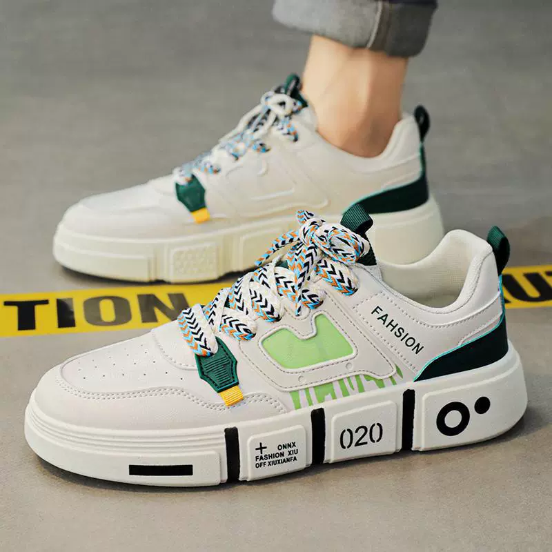 Мужская обувь 2025 весна новая студенческая дикая кожаная спортивная обувь молодежная мода дикая модная спортивная обувь