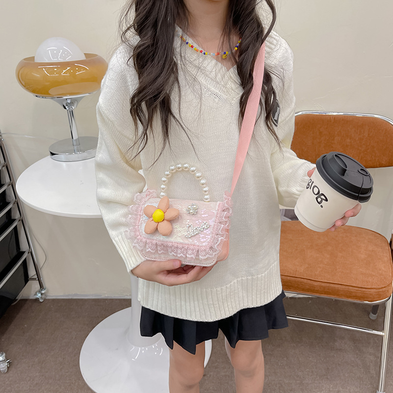 Girasol bolso del mensajero de los niños moda occidental princesa estilo coreano niña linda bebé 2022 monedero