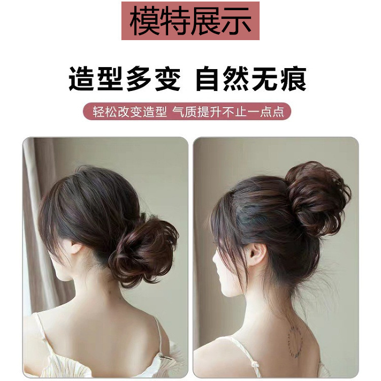 Fábrica directa de cabello rizado anillo de pelo de novia cabeza de pelo de pelo de pelo ondulado anillo de cabello rizado mate floreciente brote de cabello