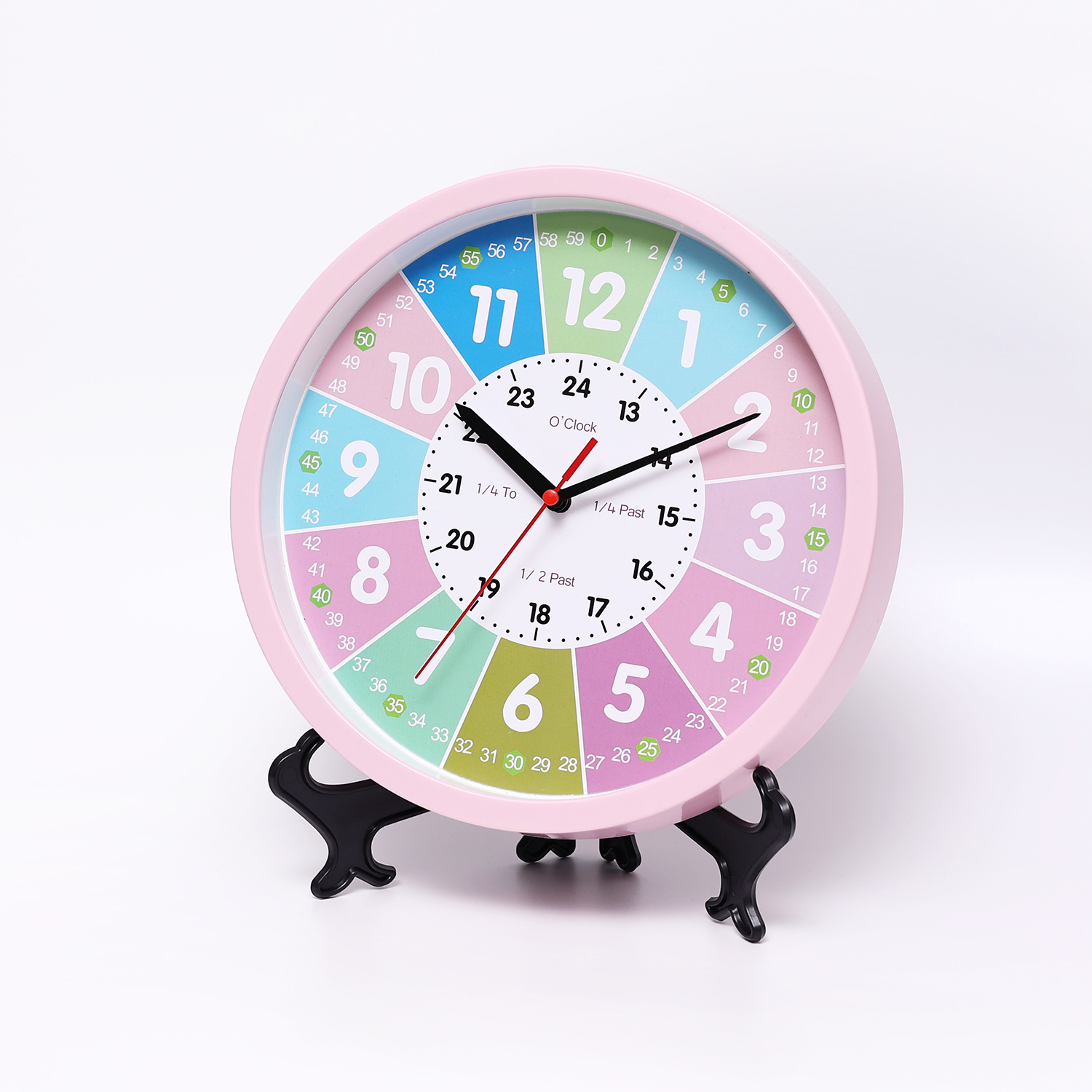 Reloj de pared dormitorio de los niños del hogar reloj mudo 10 pulgadas educación temprana aprendizaje educativo juguetes cuarzo educación temprana reloj al por mayor