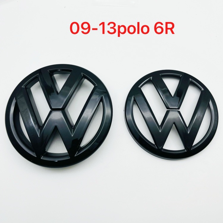 Suitable for Volkswagen Old Models 09-13 Polo 6R 14-186C Modified Car Logo Black Front and Rear Center Net Tail Logo