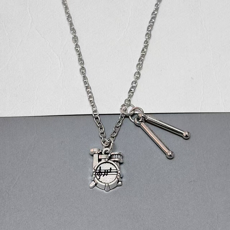 European and American Export Jewelry, Popular Music Lovers, Rock, Creative and Novel Korean Version, Alternative Drum Necklace