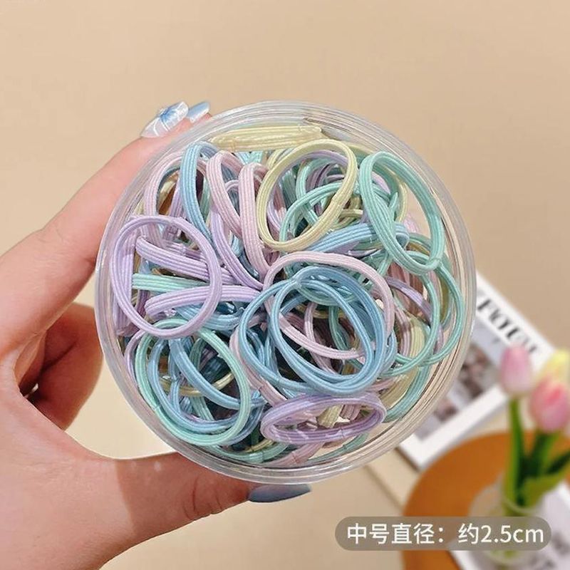 Caricatura encantadora anillo de pelo pulgar no daña el cabello de los niños correa de correa pequeña cuerda de cabello para niñas cuerda de cabello