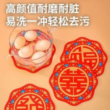 家用防烫 轻奢PVC软胶杯垫酒店用品家居圆形隔热垫盘创意硅胶杯垫
