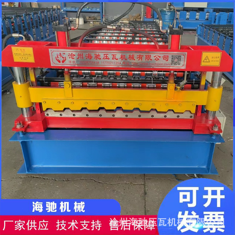 海驰厂家生产  俄罗斯出口  H35异形彩钢压瓦机  全部实心轴