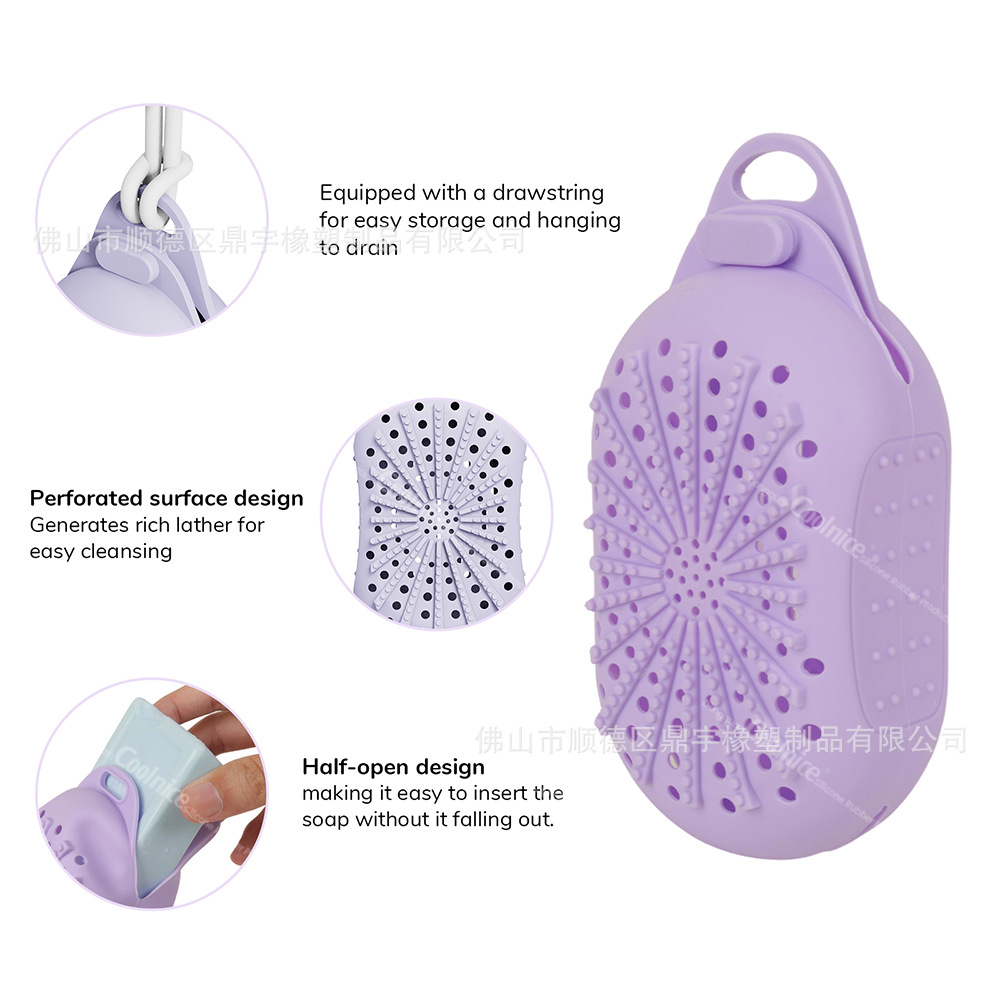 (Cross-border trading), exfoliating clay, silicone soap holder for traveling, loofah 4