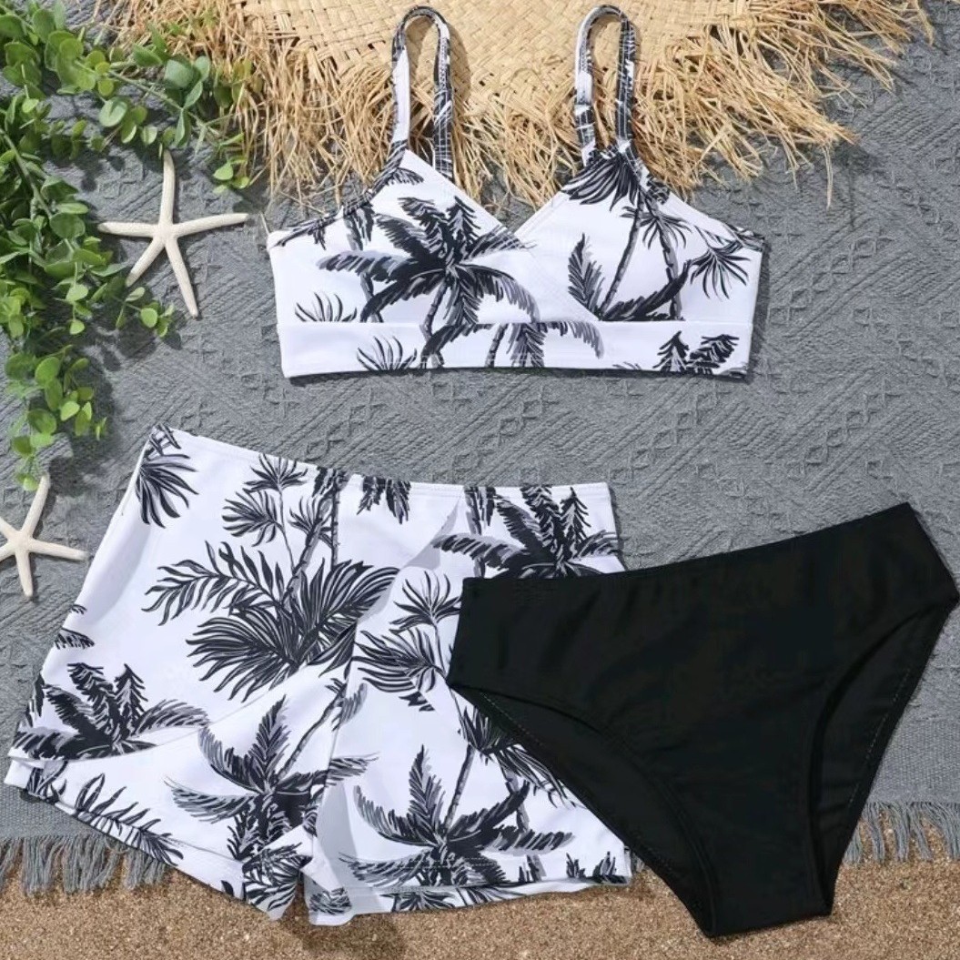 2026 New Model Foreign Trade Amazon European and American Sexy Three-Piece Set for Older Children, Two-Piece Bikini Swimsuit, Wholesale from Manufacturer