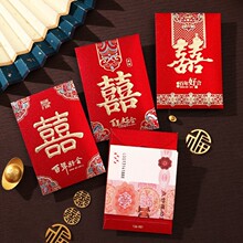 新款结婚喜字红包接亲堵门中号红包袋烫金创意硬壳抛飞高档利是封