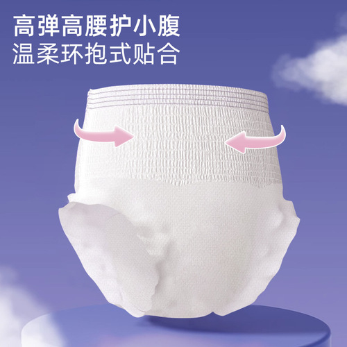 Jin Xiaoxi Ultra-thin Breathable Day and Night Sanitary Pants Middle Waist Sterile Menstrual Period Side Leakage Prevention Disposable Pants Sleeping Pants 