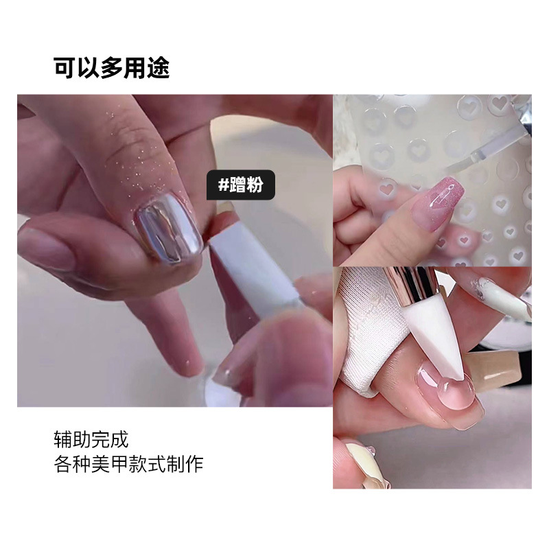 Pincel de Silicona para Uñas de Acrílico de Doble Cabeza Multifuncional para Manicura