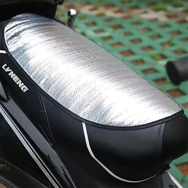 电动车座垫防晒隔热防水双面铝膜电瓶车车套摩托车垫电车座套夏季