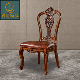 佛山软包实木餐椅欧式木凳子带靠背酒店家具厂木头椅子批发chairs