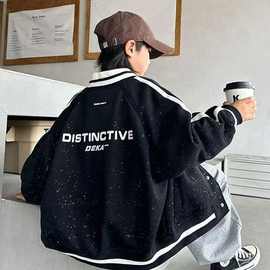 男童秋款外套2025新款中大儿童春秋季男孩棒球服时髦洋气韩版夹克