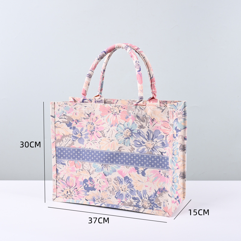 花柄のキャンバスバッグをカスタマイズしてキャンバスバッグをカスタマイズします。|undefined