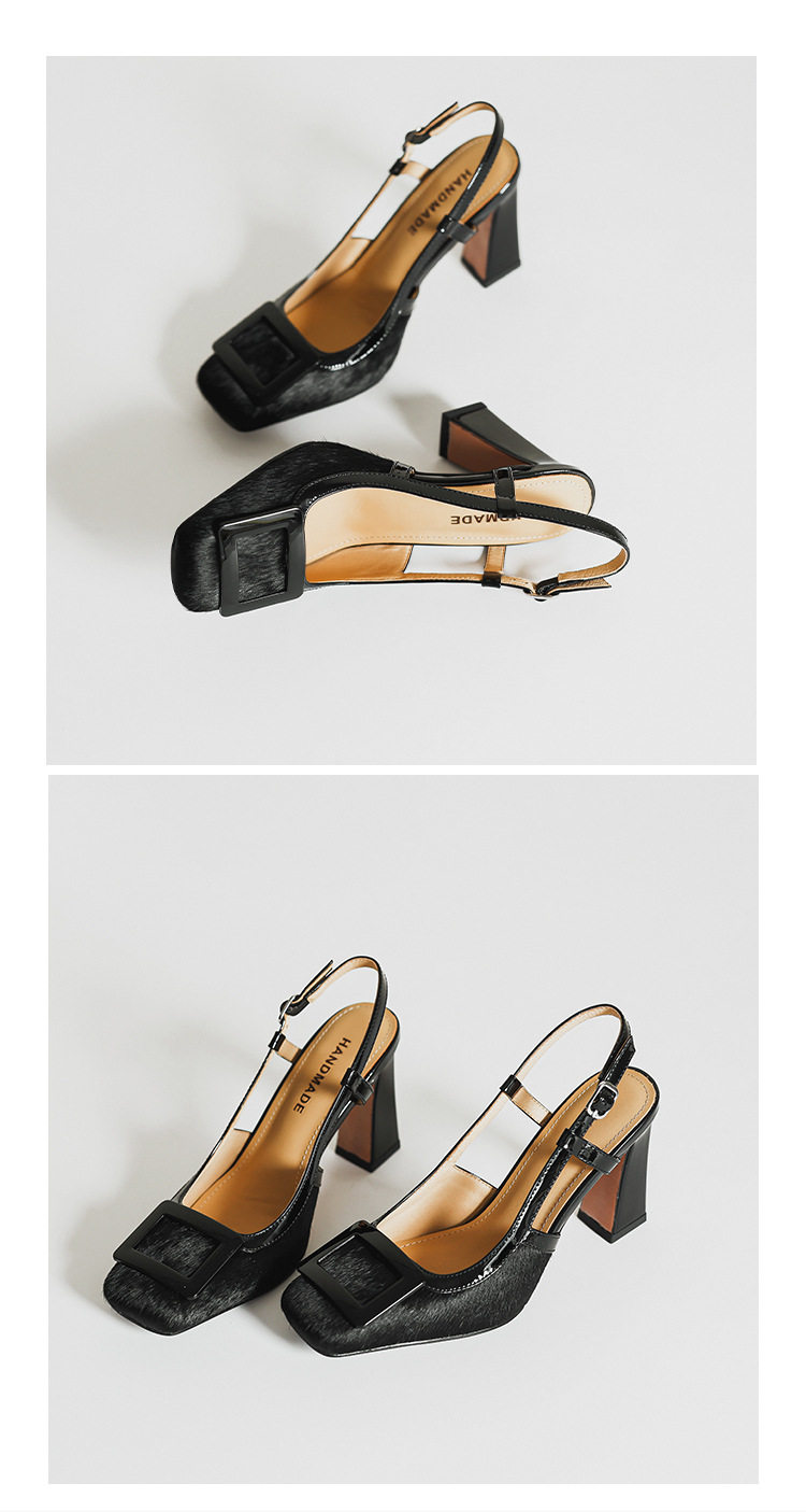 Sandal cao gót nữ hở mũi họa tiết da báo chấm bi, gót 9 cm — vằn báo chi tiết 21