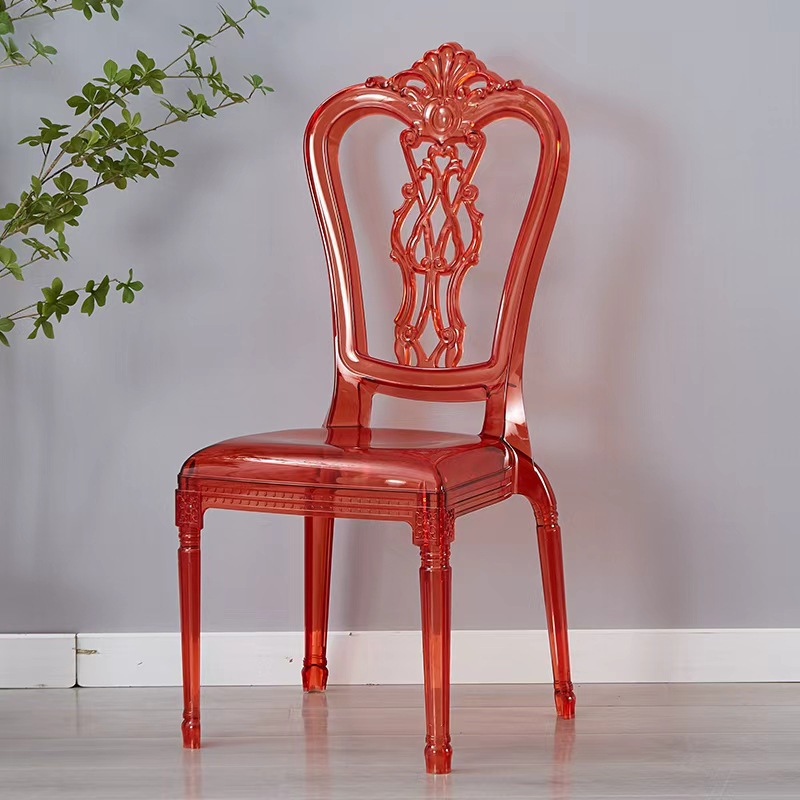 Customized Color Dining Chair Acrylic Chair Wedding Reception Banquet Hotel Outdoor Lawn Acrylic Transparent Chair