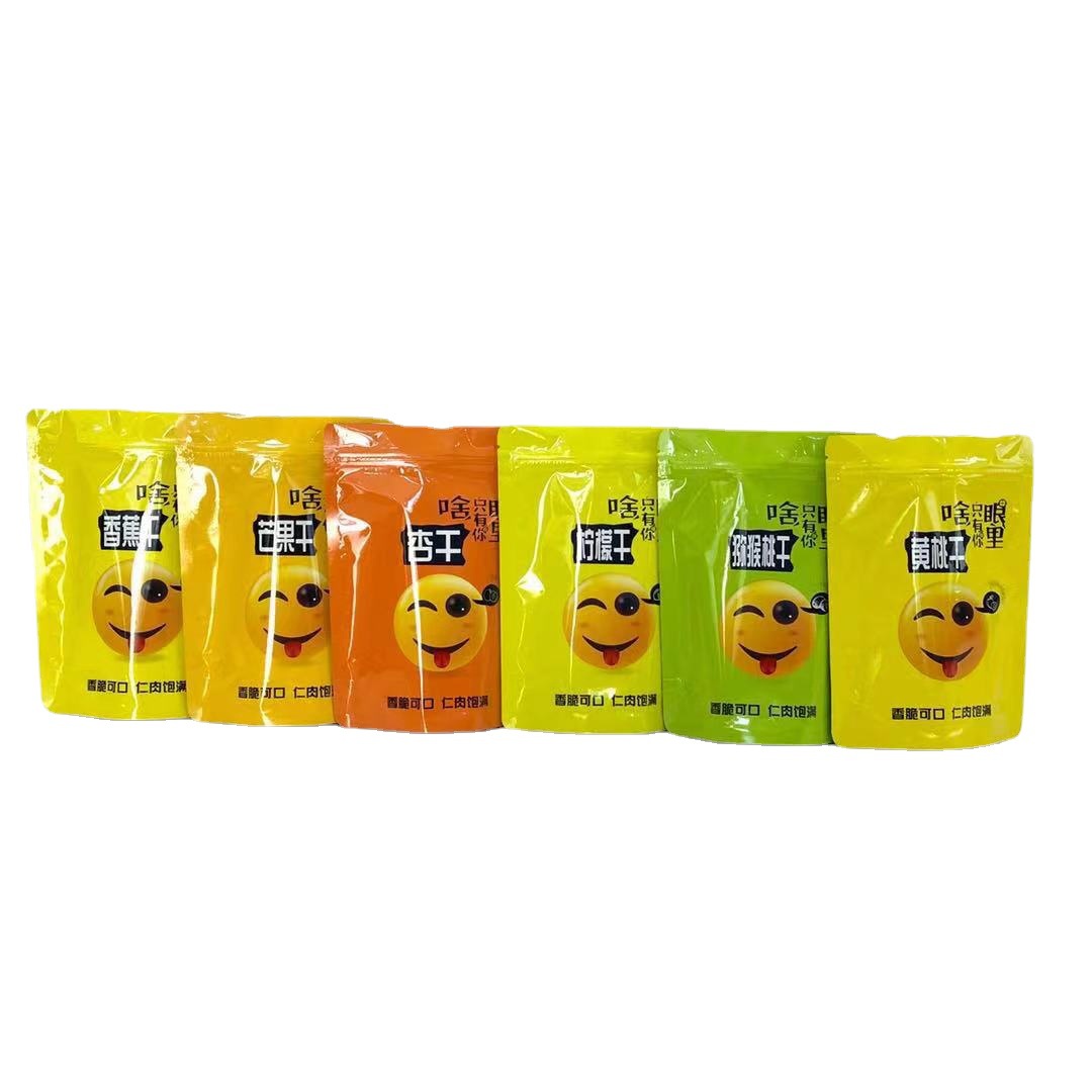 现货果干水果干果脯香蕉干芒果干杏干柠檬干黄桃干猕猴桃干自封袋