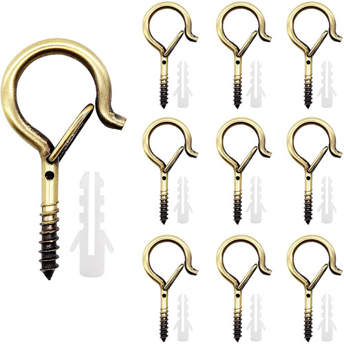 Multi-color Q-shaped hook with spring buckle, anti-falling insurance buckle, sheep's eye nail hook, question mark-shaped light hook, bonsai hook