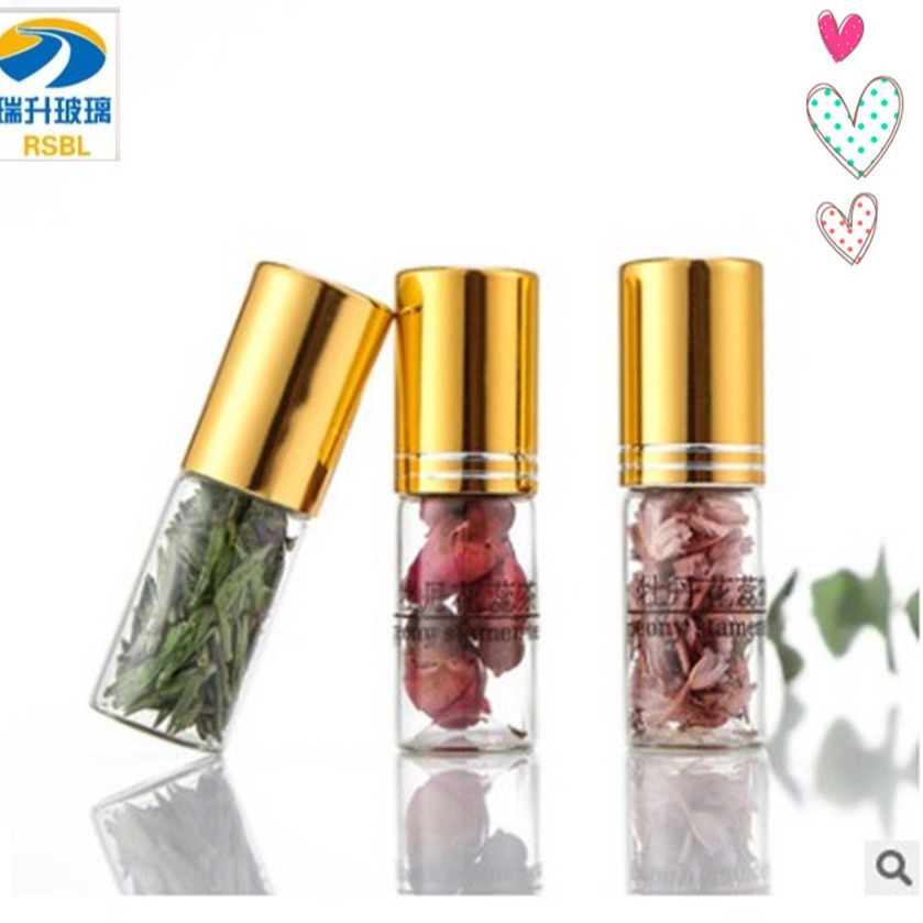 8ml毫升牡丹花蕊茶包装瓶 透明玻璃管制瓶虫草瓶藏红花玻璃瓶