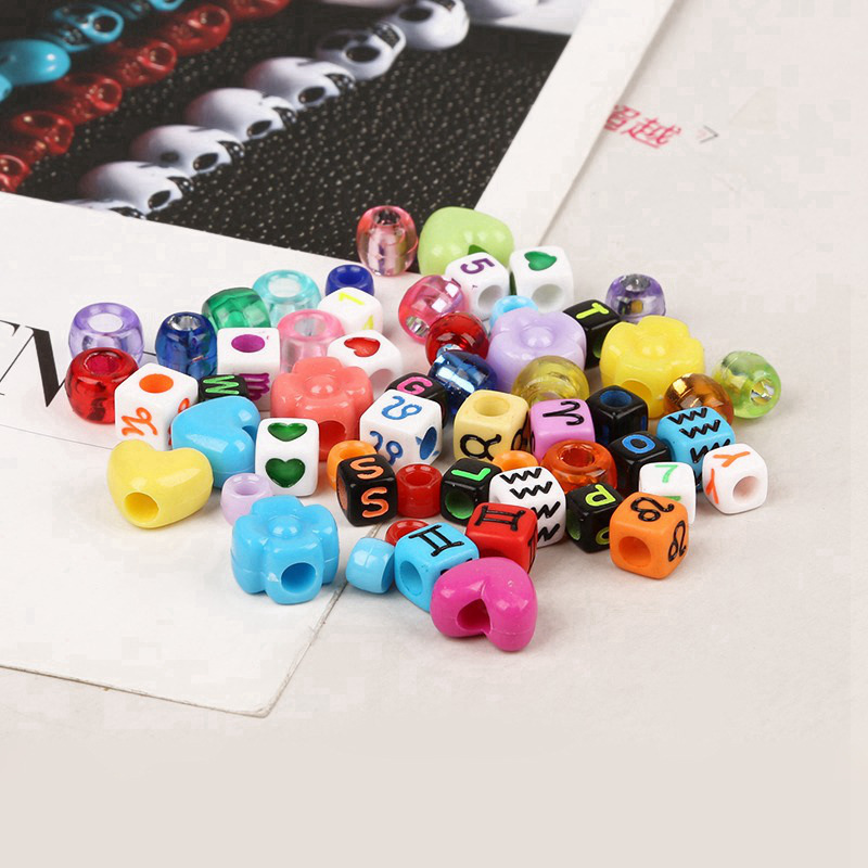 Acrylic beads with letters