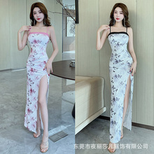 2025新款KTV夜总会性感长裙足浴沐足技师服夜店夜场两件套连衣裙