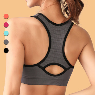 Customized Foreign Trade Sports Bra Shockproof Running Yoga Large Size Vest Style Beautiful Back Fitness Bra Cross-Border Amazon