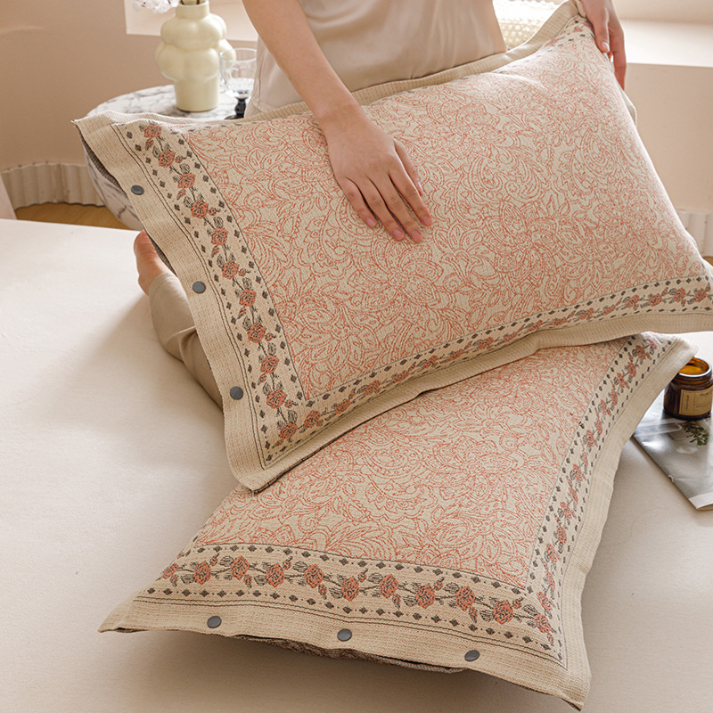 Un par de fundas de almohada de algodón, fundas de almohada de alta calidad de algodón individual para el hogar, fundas de revestimiento de núcleo de almohada individual
