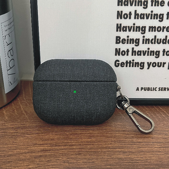 Aplicable a Apple airpodspro2 auricular Bluetooth inalámbrico funda protectora PU patrón de tela todo incluido funda protectora fábrica