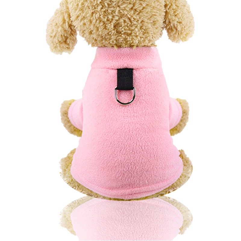 Hebilla de anillo en D de lana polar para sujetar la correa del gato, ropa cálida para perros, artículos para gatos y mascotas, ropa para perros grandes.