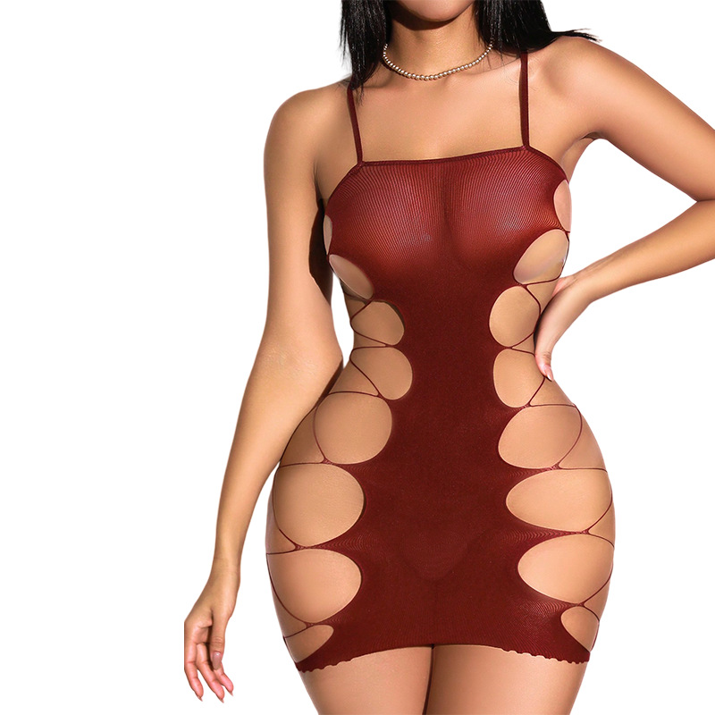 Benzy sexy ropa interior europea y americana mujer sexy seducción camiseta red de pesca hueca coqueteo camiseta de cita YD2427