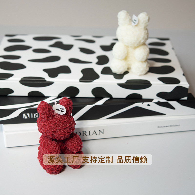 Ventas transfronterizas de alta calidad de conejo rosa de incienso romántico encantador día de San Valentín regalos al por mayor regalos de mano