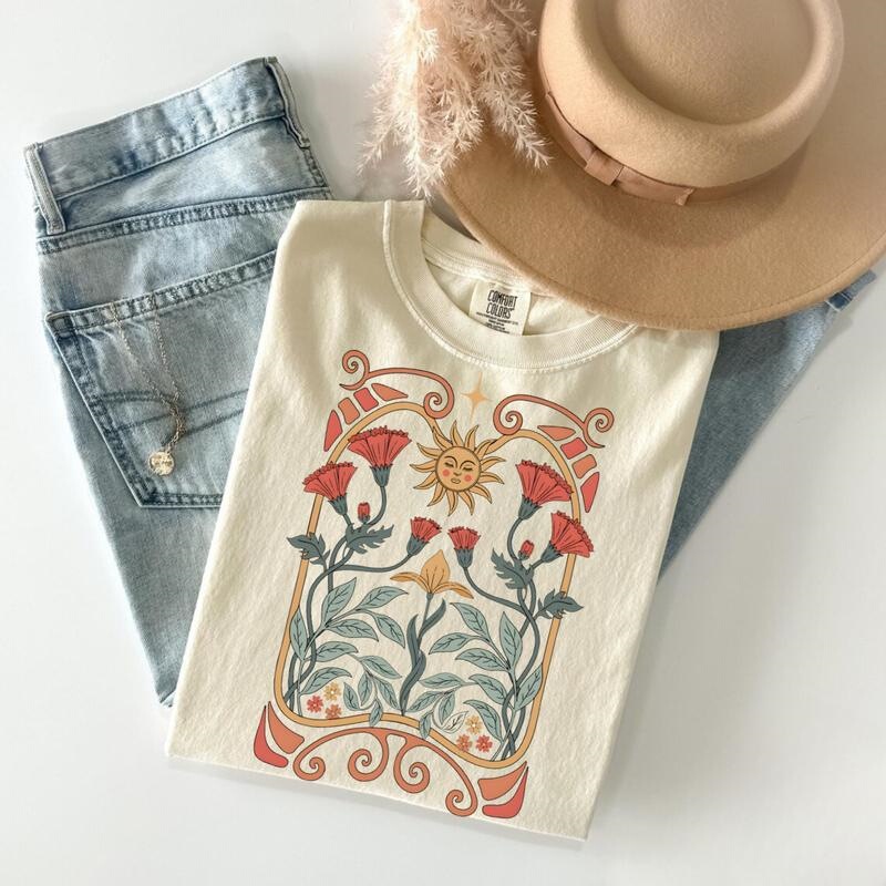 A 10105 Sunflower Print T-Shirt Sunflower Top