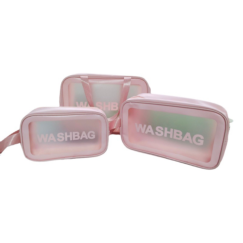 New ins Internet celebrity pvc waterproof wash bag large capacity cosmetic bag transparent travel storage bag manufacturer bath bag