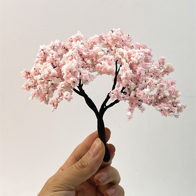 Scene model tree peach tree cherry tree micro landscape garden rockery landscaping sand table DIY handmade model materials