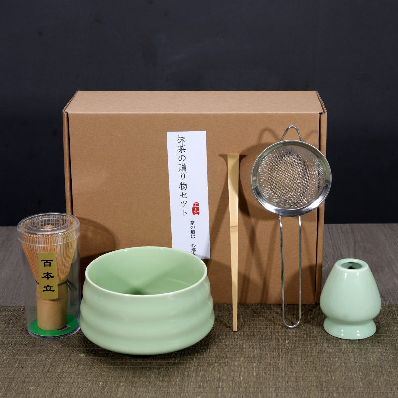 Matcha tazón té taza Matcha cepillo cien Benli taza de té Té juego de té Dinastía Song juego de té Matcha herramienta traje caja de regalo japonés