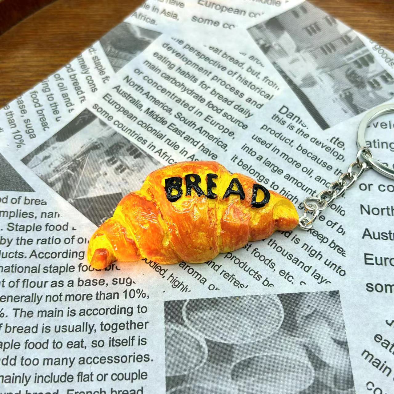 22g Weight Bag Pendant, Keychain Classification 1 Piece Quantity Daily Occasion Resin Material 1605 Coffee, bread Pattern Women's Gender Cartoon Style Style Resin 1605 Coffee Bread Bag Pendant Keychain Bag Charms 6