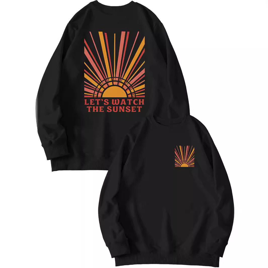 Nouveau sweat à capuche pour femme : collection mode Let's Watch The Sunset_voghion.com