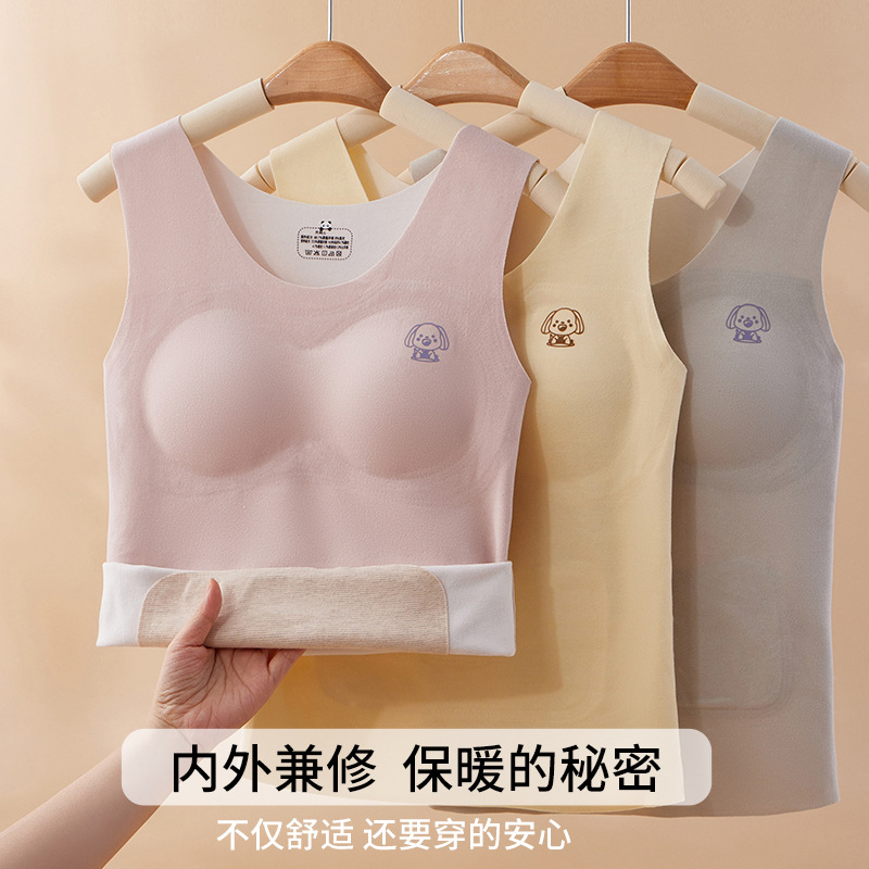소녀들의 발달기간 더룽 따뜻한 조끼 여중학생 소녀들 가을과 겨울에 기모 조끼 착용