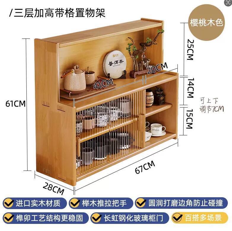 Portavasos de madera maciza taza de agua taza de té juego de té soporte de almacenamiento de taza mesa de comedor encimera de taza de café estante de mesa de comedor