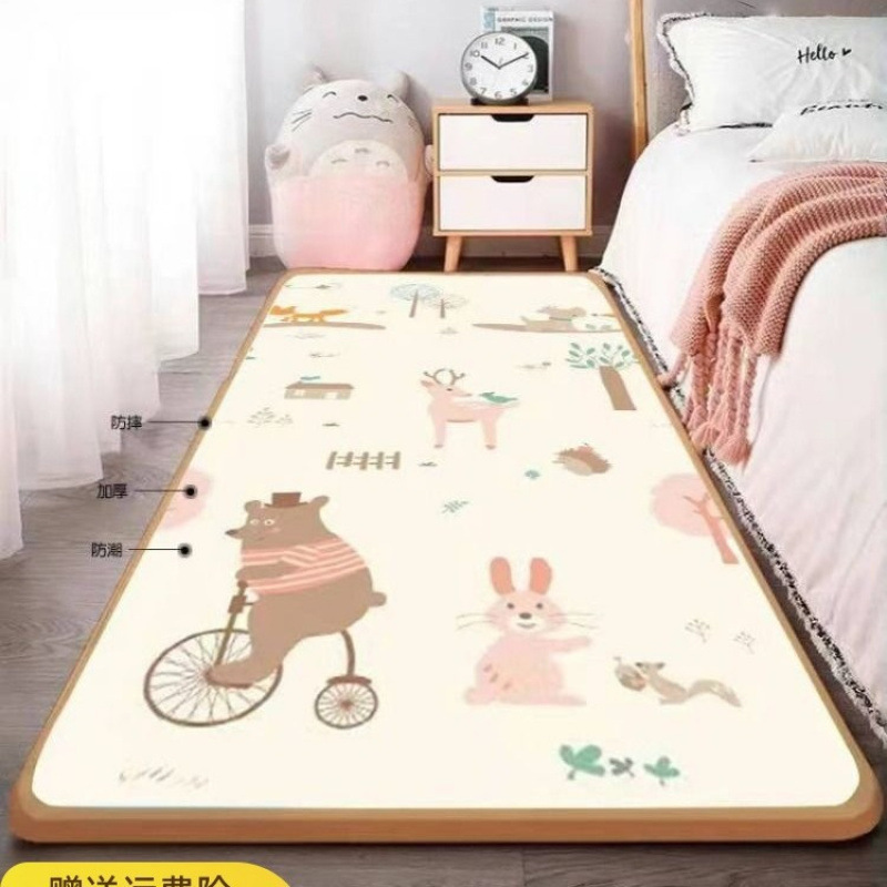 Children's Anti-Fall Mat Thickened Baby Bedside Mat Floor Mat Living Room Crawling Mat Odorless Bedside Mat Anti-Fall for Boys and Girls