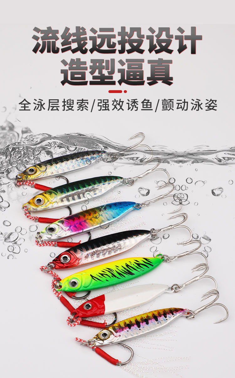 5 Colors Metal Jigging Spoon Fishing Lures Bass Walleye Perch Fresh Water Fishing Lure