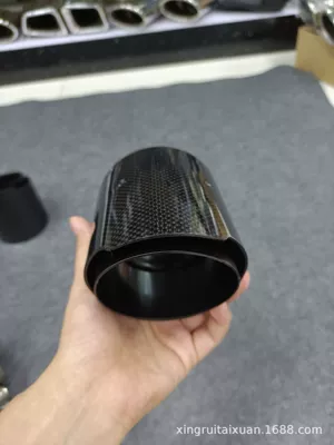 Suitable for BMW M4M3M2 modified carbon fiber Scorpio tail throat MP exhaust pipe F87F80F82F83 tail nozzle (Exhaust pipe) - glossy-black-mouth