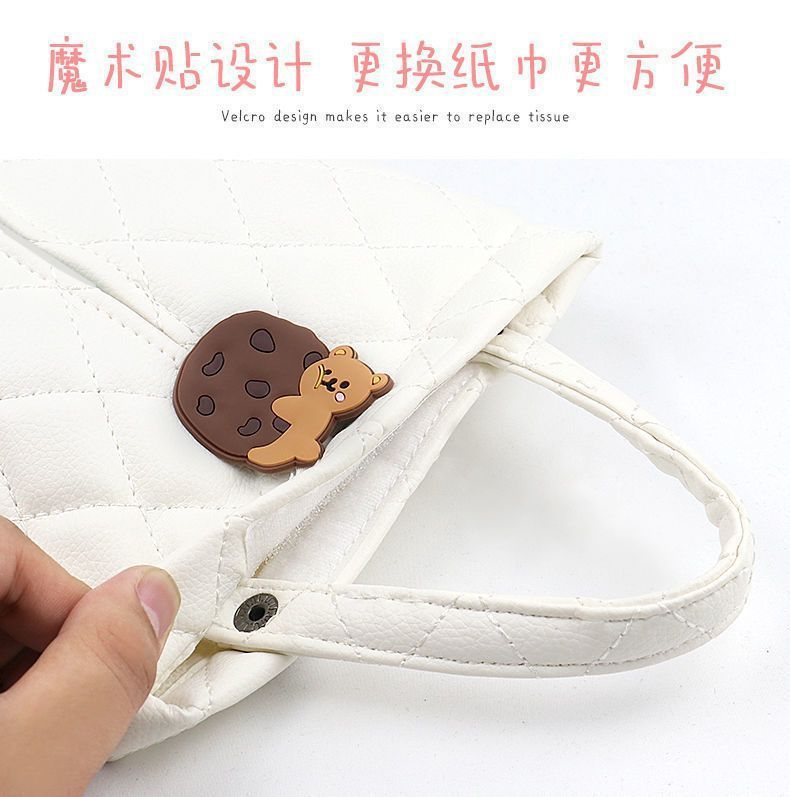 Car tissue box trash can two-in-one creative cute car seat armrest box front hanging tissue box female