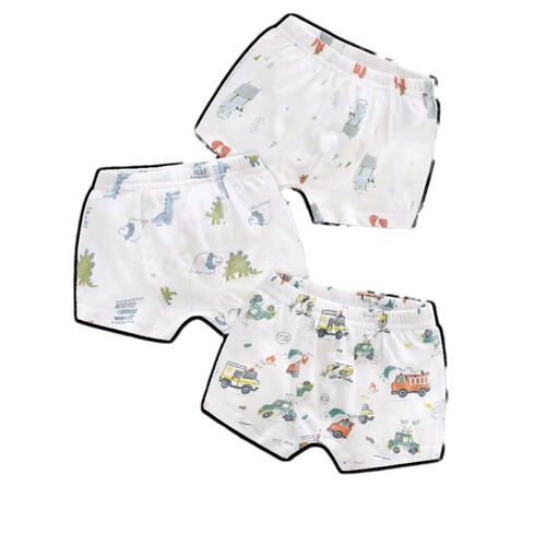 Children's underwear four-season thin boy's four-sided pants 100% pure cotton flat-bottomed pants boy shorts toddler baby all-cotton